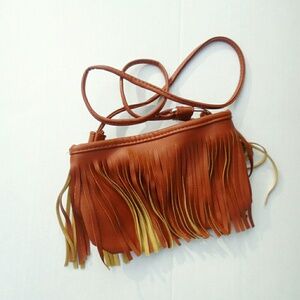 Fringe shoulder bag purse